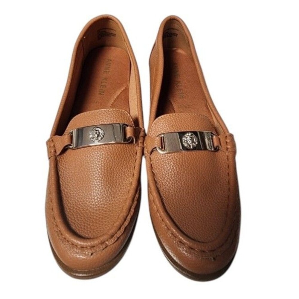 Anne Klein Naddie Loafer iFlex Size 11 Gold Tone Bit Camel Color
